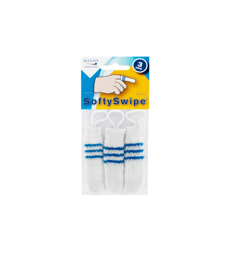 Accesia SoftySwipe Vingerborstel - 3 Stuks 3 Accesia SoftySwipe Vingerborstel - 3 Stuks