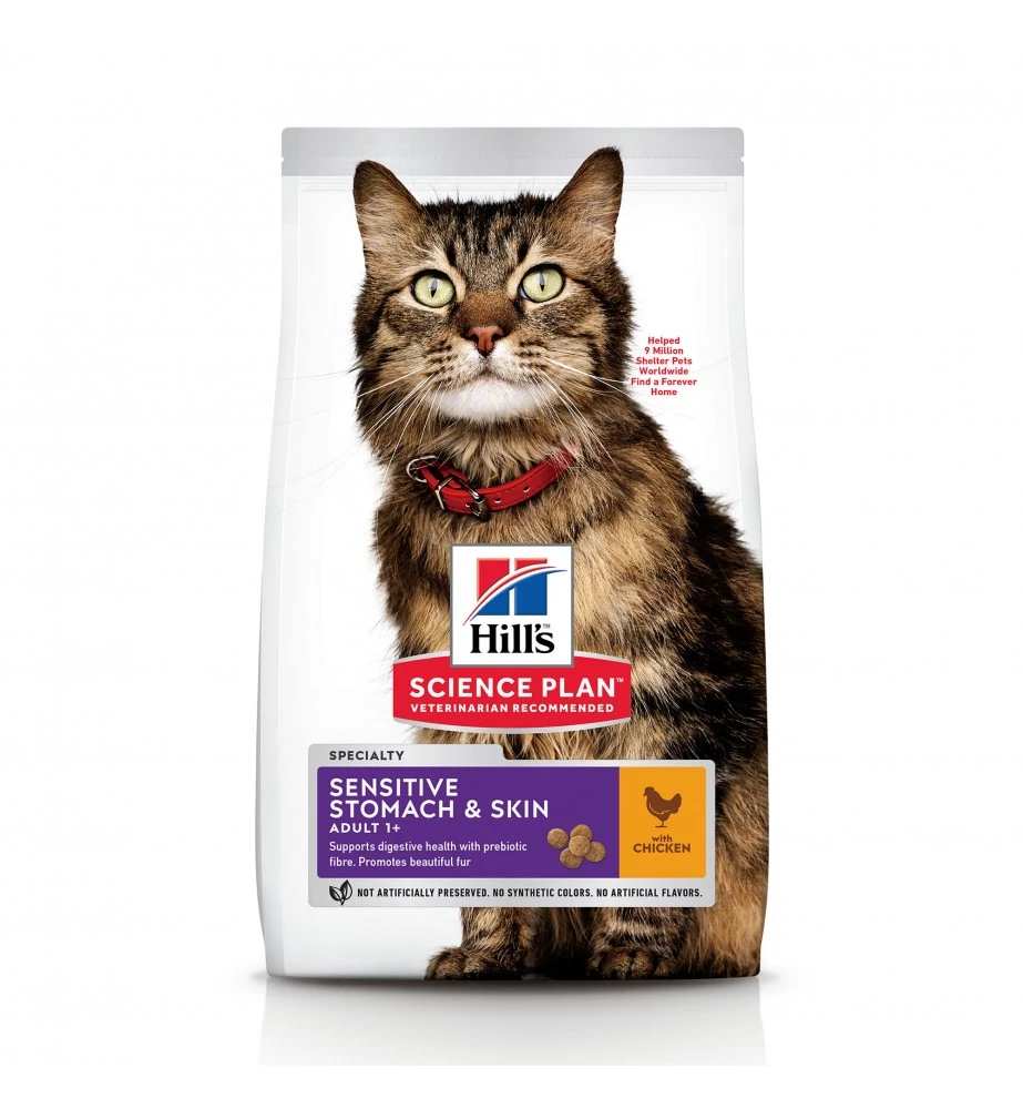 Hill's Science Plan Adult Sensitive Stomach & Skin Met Kip 3 Hill's Science Plan Adult Sensitive Stomach & Skin Met Kip