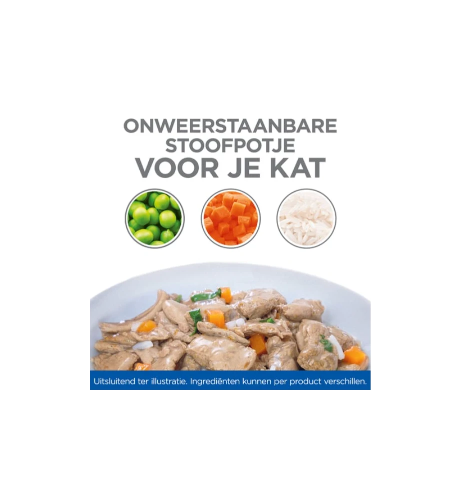 Hill's Science Plan Healthy Cuisine Volwassen Kat Stoofpotje Kip & Zalm - 4 X 12 X 80 Gram 5 Hill's Science Plan Healthy Cuisine Volwassen Kat Stoofpotje Kip & Zalm - 4 X 12 X 80 Gram - Afbeelding 3