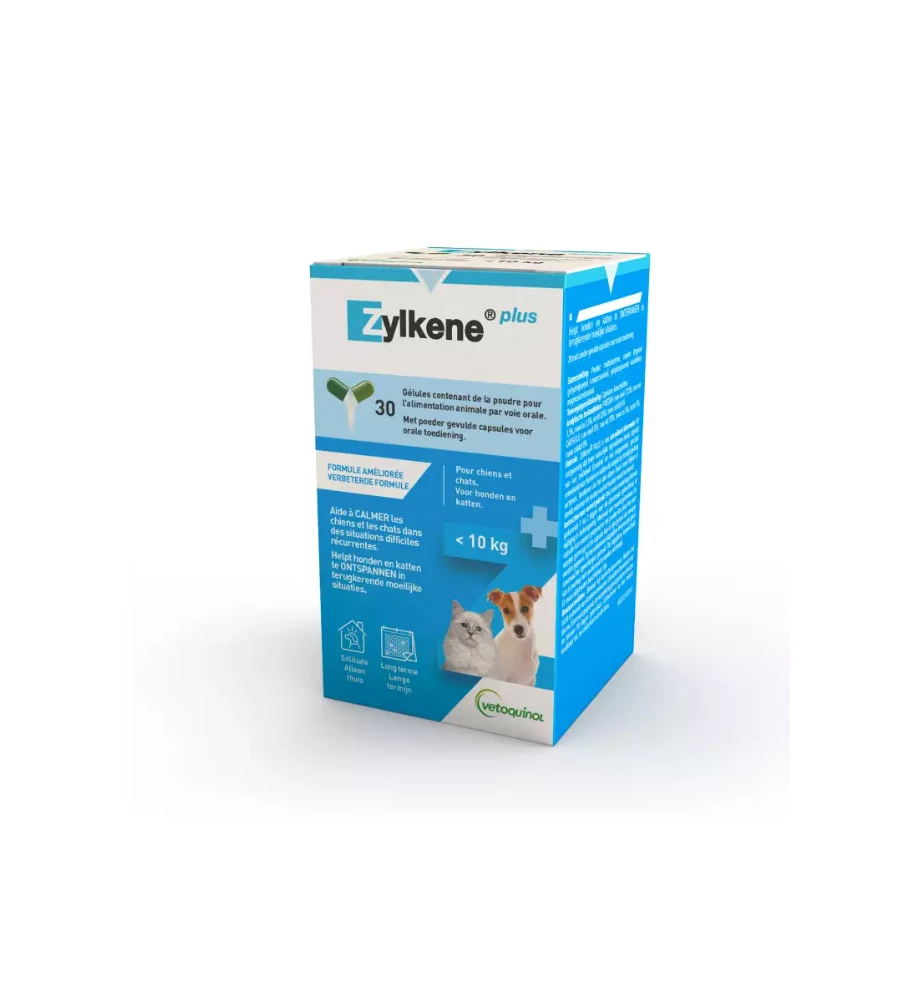 Vetoquinol Zylkene Plus 75 Mg Hond & Kat (-10 Kg) - 30 Capsules 4 Vetoquinol Zylkene Plus 75 Mg Hond & Kat (-10 Kg) - 30 Capsules - Afbeelding 2