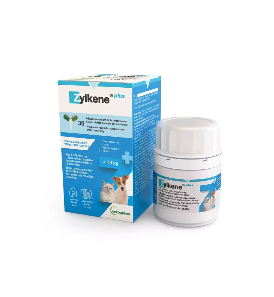 Vetoquinol Zylkene Plus 75 Mg Hond & Kat (-10 Kg) - 30 Capsules 3 Vetoquinol Zylkene Plus 75 Mg Hond & Kat (-10 Kg) - 30 Capsules
